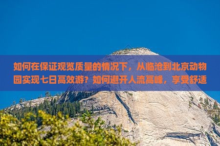 如何在保证观览质量的情况下，从临沧到北京动物园实现七日高效游？如何避开人流高峰，享受舒适旅程？