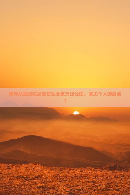 如何从攀枝花高效直达北京天坛公园，解决个人游痛点？