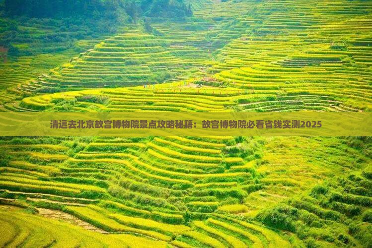 清远去北京故宫博物院景点