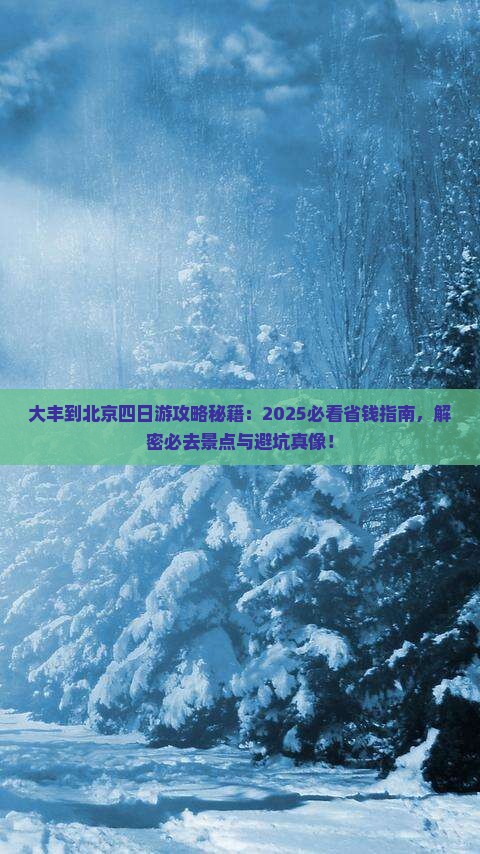 大丰到北京四日游