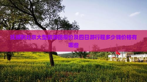 抚顺到北京大型旅游团报价及四日游行程多少钱价格有哪些