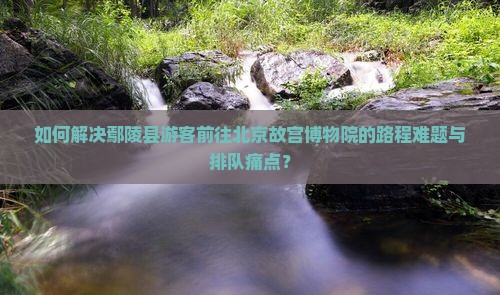 如何解决鄢陵县游客前往北京故宫博物院的路程难题与排队痛点？