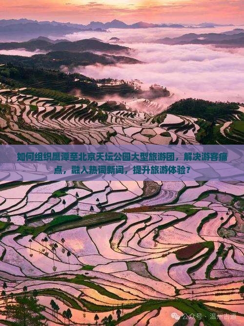 如何组织鹰潭至北京天坛公园大型旅游团，解决游客痛点，融入热词新词，提升旅游体验？