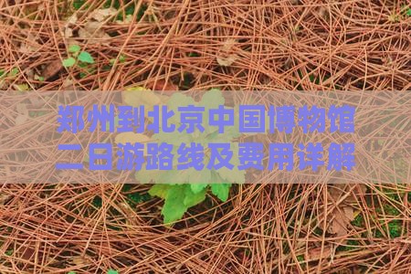 郑州到北京中国国家博物馆二日游