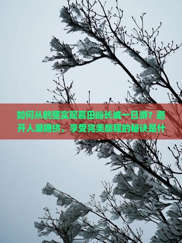 如何从鹤壁实现慕田峪长城一日游？避开人潮拥挤，享受完美旅程的秘诀是什么？