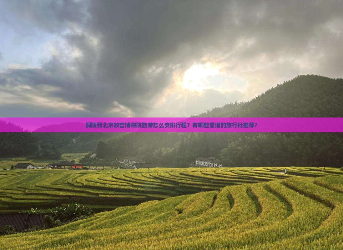铜陵到北京故宫博物院旅游怎么安排行程？有哪些靠谱的旅行社推荐？