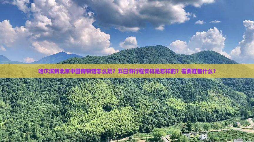 哈尔滨到北京中国博物馆怎么玩？五日游行程安排是怎样的？需要准备什么？