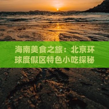 海南美食之旅：北京环球度假区特色小吃探秘