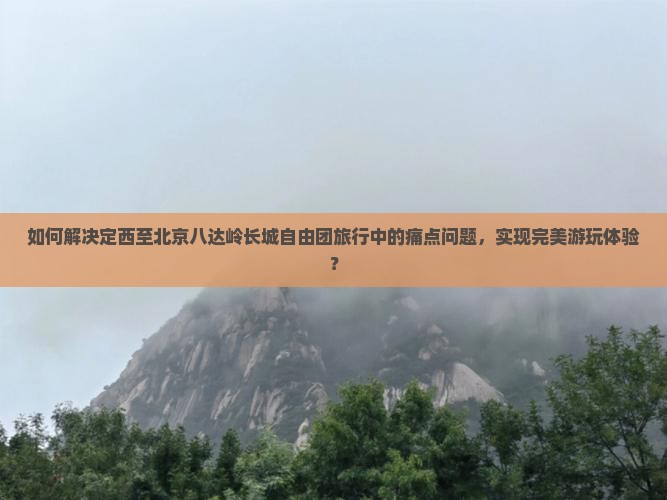 如何解决定西至北京八达岭长城自由团旅行中的痛点问题，实现完美游玩体验？