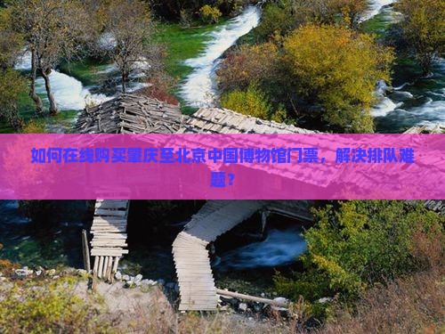 如何在线购买肇庆至北京中国博物馆门票，解决排队难题？