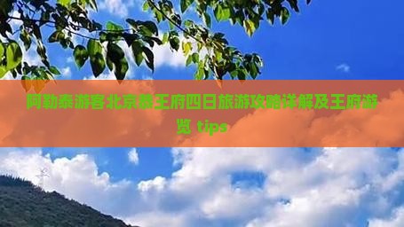 阿勒泰游客北京恭王府四日旅游攻略详解及王府游览 tips