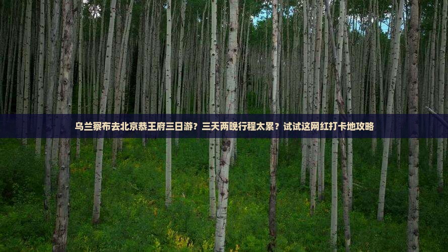 乌兰察布去北京恭王府三日游？三天两晚行程太累？试试这网红打卡地攻略
