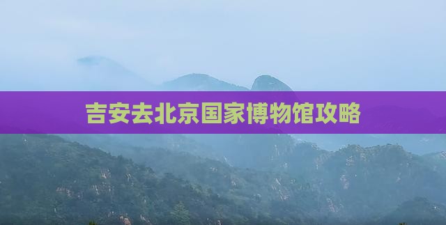 吉安去北京中国国家博物馆攻略