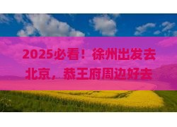 徐州去北京恭王府哪里玩