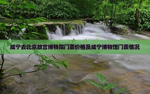 咸宁去北京故宫博物院门票价格及咸宁博物馆门票情况