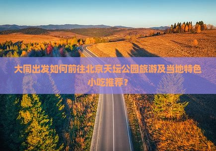 大同出发如何前往北京天坛公园旅游及当地特色小吃推荐？