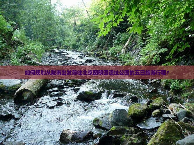 如何规划从陇南出发前往北京圆明园遗址公园的五日旅游行程？
