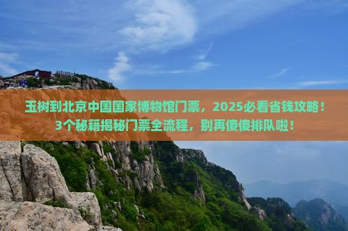 玉树到北京中国国家博物馆门票