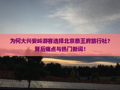 为何大兴安岭游客选择北京恭王府旅行社？背后痛点与热门新词！