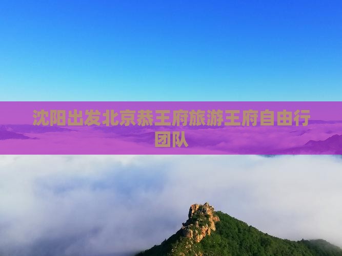 沈阳出发北京恭王府旅游王府自由行团队