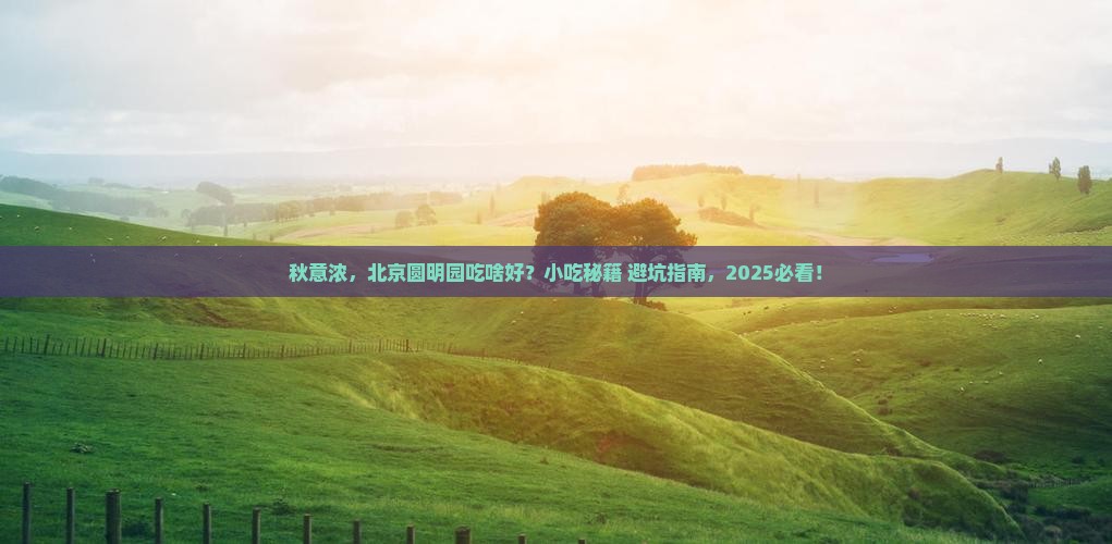 秋天到北京圆明园遗址公园旅游小吃