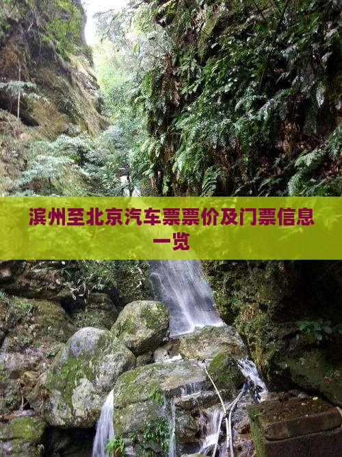 滨州至北京汽车票票价及门票信息一览