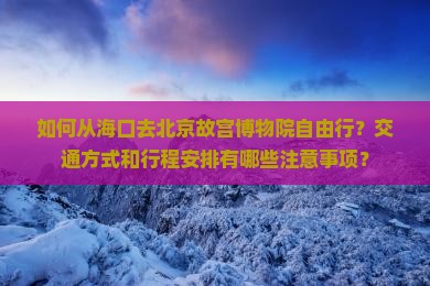如何从海口去北京故宫博物院自由行？交通方式和行程安排有哪些注意事项？