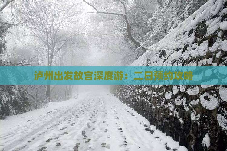 泸州出发故宫深度游：二日预约攻略