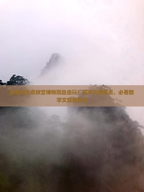朝阳到北京故宫博物院自由行？解决交通痛点，必看数字文旅新趋势