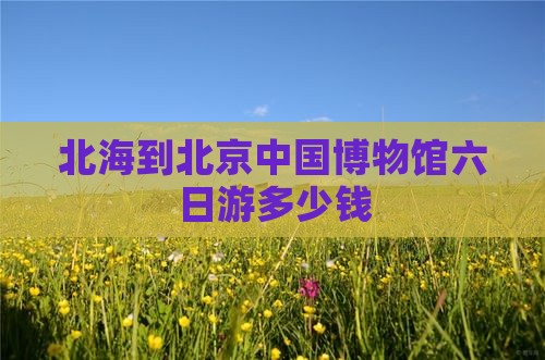 北海到北京中国博物馆六日游多少钱