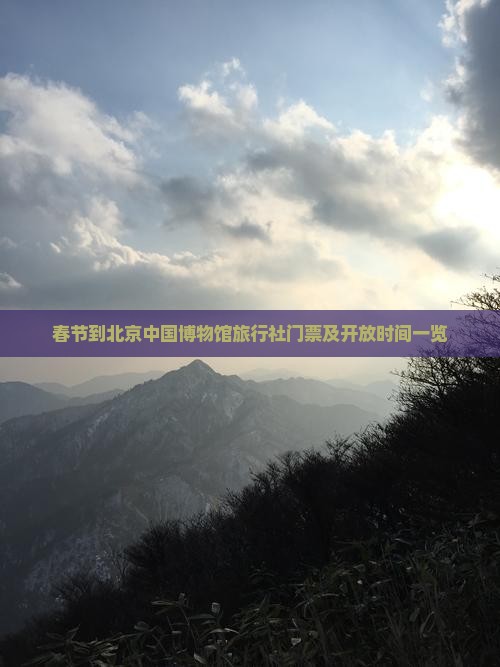 春节到北京中国博物馆旅行社门票及开放时间一览