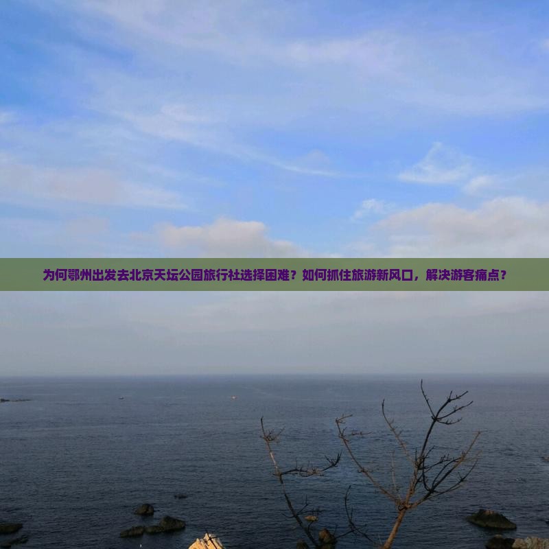 为何鄂州出发去北京天坛公园旅行社选择困难？如何抓住旅游新风口，解决游客痛点？