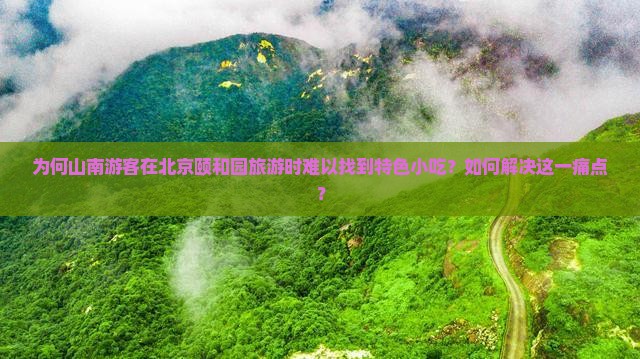 为何山南游客在北京颐和园旅游时难以找到特色小吃？如何解决这一痛点？