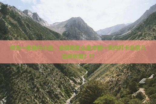 作为一名旅行小白，去濮阳怎么走才能一天内打卡北京八达岭长城？??