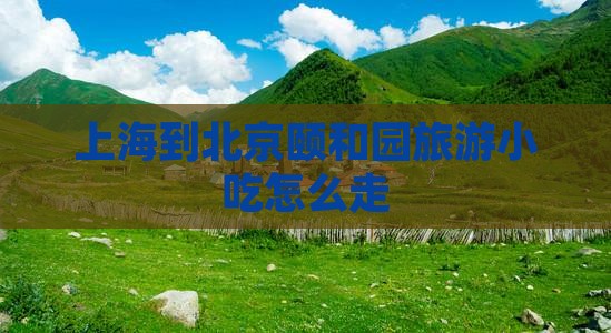 上海到北京颐和园旅游小吃