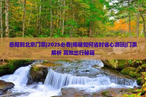 岳阳到北京门票