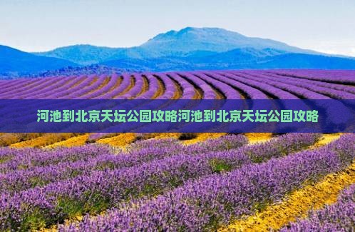 河池到北京天坛公园攻略