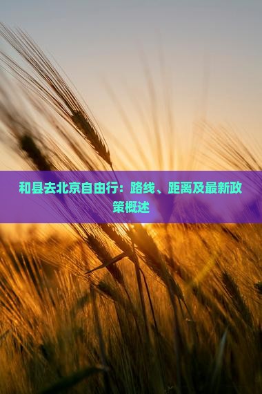 和县去北京自由行：路线、距离及最新政策概述