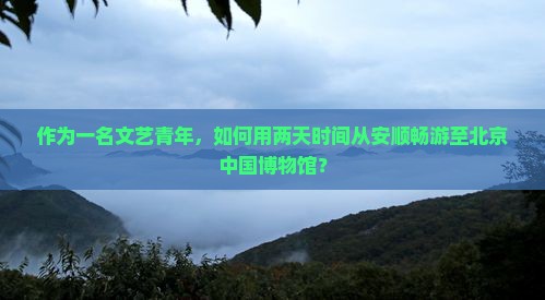 作为一名文艺青年，如何用两天时间从安顺畅游至北京中国博物馆？
