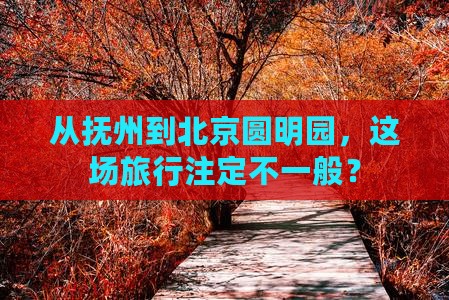 从抚州到北京圆明园，这场旅行注定不一般？