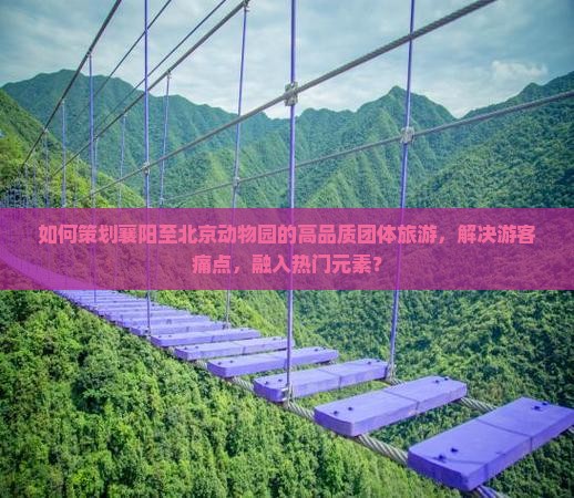 如何策划襄阳至北京动物园的高品质团体旅游，解决游客痛点，融入热门元素？