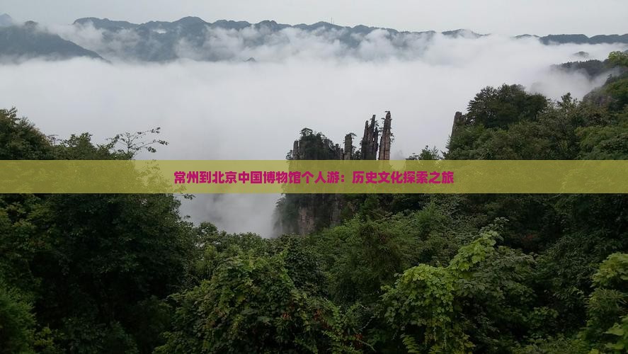 常州到北京中国博物馆个人游：历史文化探索之旅