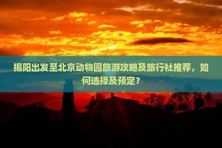 揭阳出发至北京动物园旅游攻略及旅行社推荐，如何选择及预定？