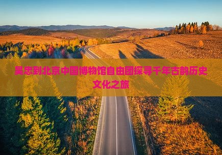 吴忠到北京中国博物馆自由团探寻千年古韵历史文化之旅