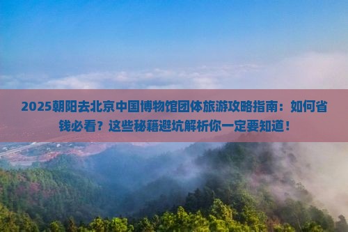 朝阳去北京中国国家博物馆团体旅游