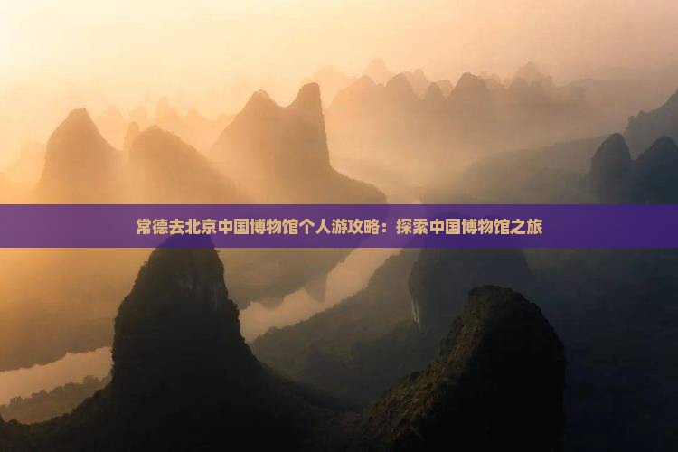 常德去北京中国国家博物馆个人游
