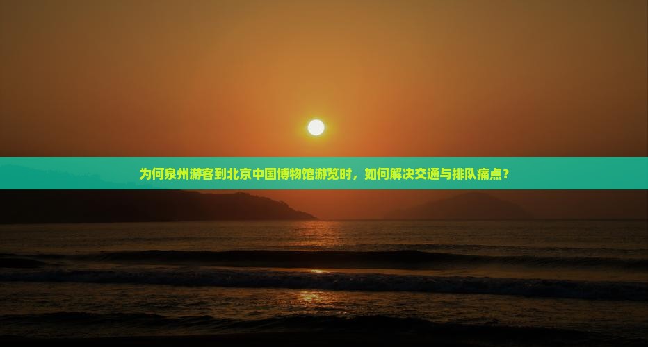 为何泉州游客到北京中国博物馆游览时，如何解决交通与排队痛点？