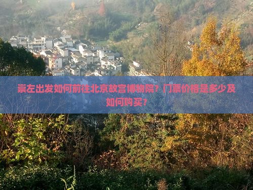 崇左出发如何前往北京故宫博物院？门票价格是多少及如何购买？