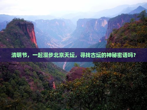 清明节，一起漫步北京天坛，寻找古坛的神秘密语吗？
