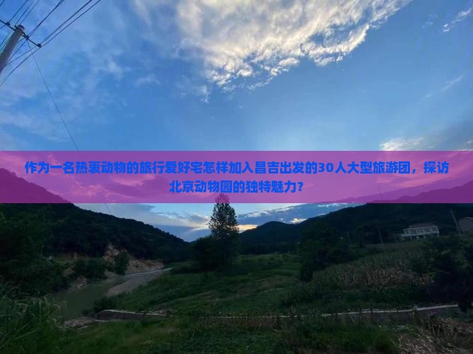 作为一名热衷动物的旅行爱好宅怎样加入昌吉出发的30人大型旅游团，探访北京动物园的独特魅力？